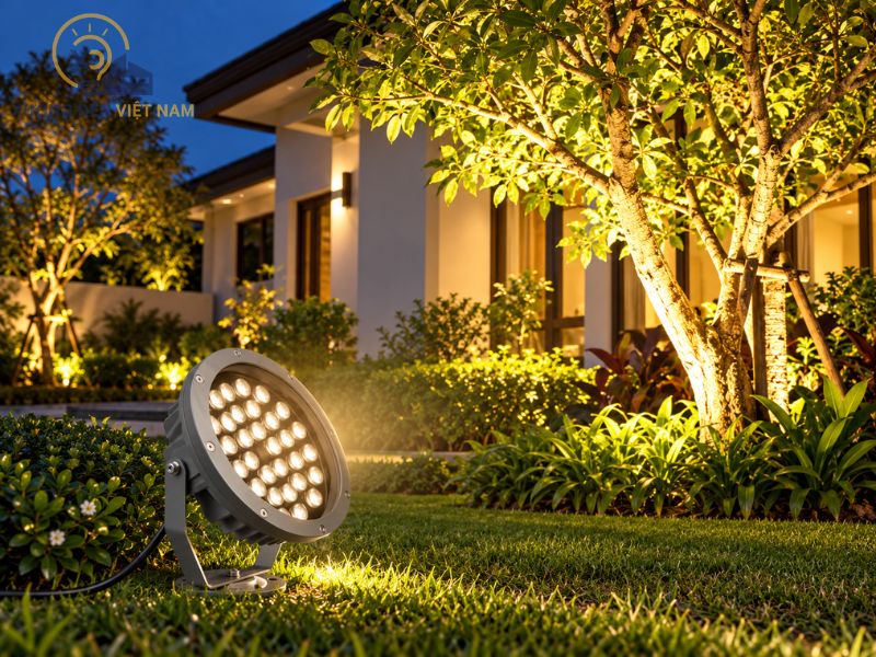 Đèn chiếu cây 36W được dùng để chiếu sáng ngoài trời